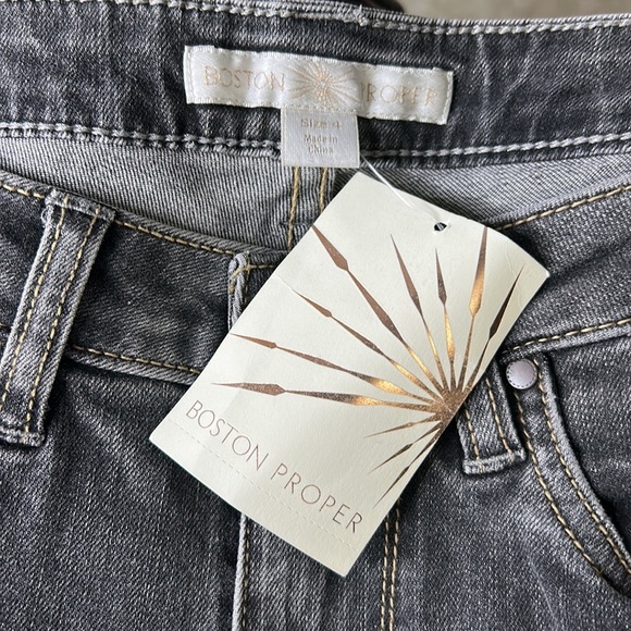 Boston Proper So Sexy Skinny Boyfriend Black Wash Jeans Size 4 NWT - Picture 11 of 11